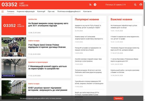 Новини Ковеля та Волині